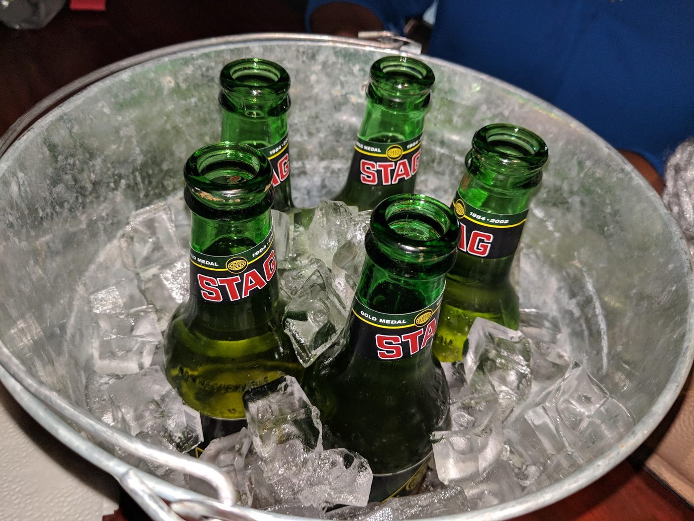 Ice bucket of Stag beers